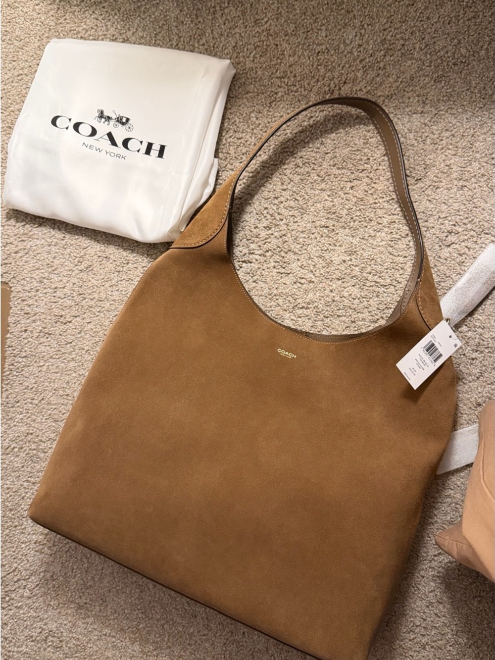 COACH Suede Brooklyn 39 in Chestnut Brown - Picture 8 of 8